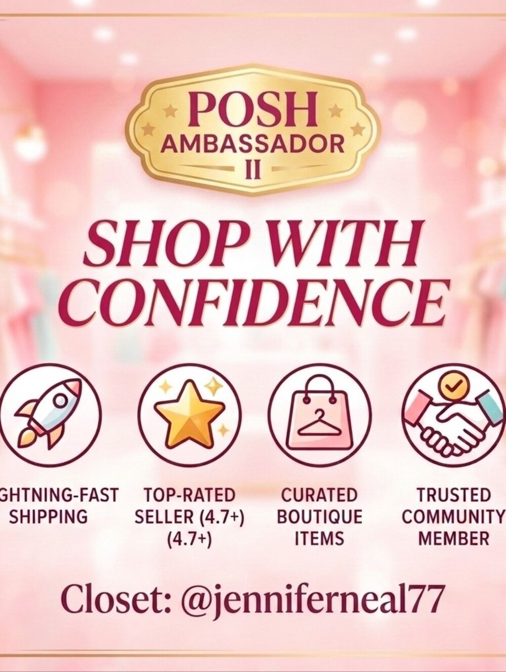 💎 Shop with Confidence! Posh Ambassador II Closet 💎